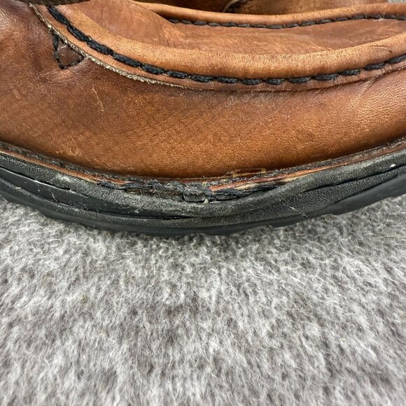 ✅Mens 9/9.5 Timberland Brown Leather Oxford Shoes Moc-Toe Comfort System✅Peeling - Picture 2 of 14